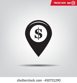 Dollar sign,point area,Vector