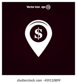 Dollar sign,point area,Vector