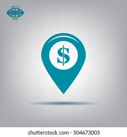 Dollar sign,point area,Vector