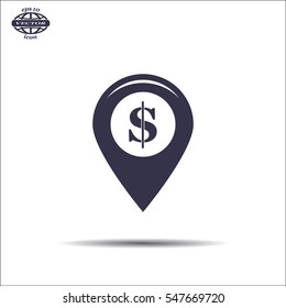 Dollar sign,point area,Vector