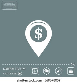 Dollar sign,point area,Vector