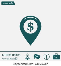 Dollar sign,point area,Vector