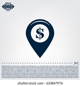 Dollar sign,point area,Vector