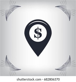 Dollar sign,point area,Vector