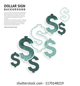 Dollar signs design. American currency signs on white background. Vector.