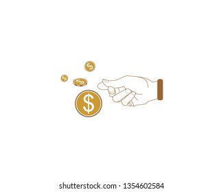 Dollar Signs Design Template - Vector