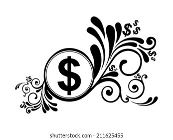 Dollar Signs Design.  vector illustration 