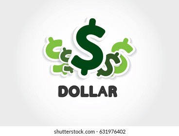 Dollar signs design. Vector Illustration