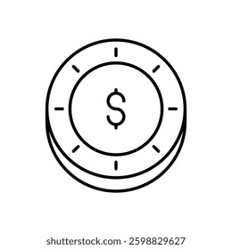 Dollar Signs icon vector stock illustration