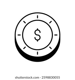 Dollar Signs icon vector stock illustration