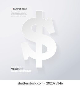 Dollarbilder-Papierschnitt-Design