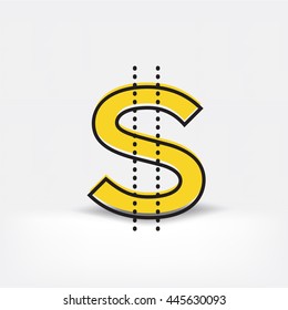dollar signs vector illustration