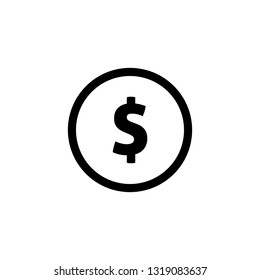 Dollar simple icon. Editable vector 64x64 Pixel