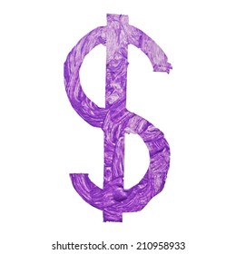 Dollar single currency symbol. Vector illustration.