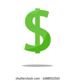 Dólar. Un icono. Ilustración vectorial.