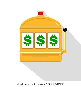 Dollar slot machine icon vector illustration