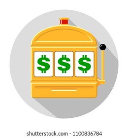 Dollar slot machine icon vector illustration