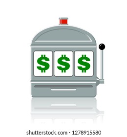 Dollar slot machine icon vector illustration