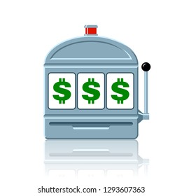 Dollar slot machine icon vector illustration