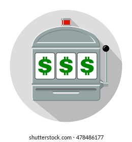 Dollar slot machine icon vector illustration
