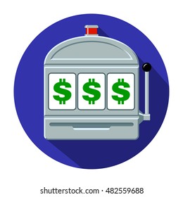 Dollar slot machine icon vector illustration