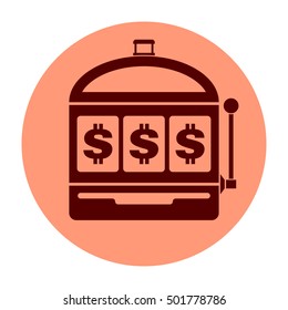 Dollar slot machine icon vector illustration