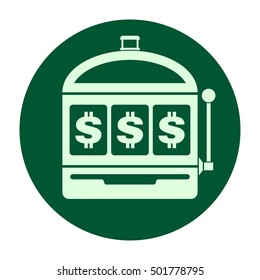 Dollar slot machine icon vector illustration