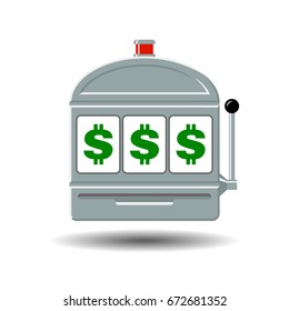 Dollar slot machine icon vector illustration
