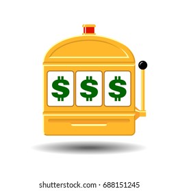 Dollar slot machine icon vector illustration