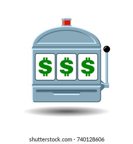 Dollar slot machine icon vector illustration