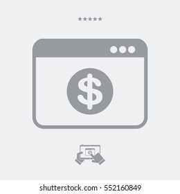Dollar - Smart online banking services - Vector flat icon