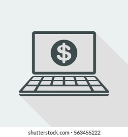 Dollar - Smart online banking services - Vector flat icon