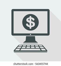 Dollar - Smart online banking services - Vector flat icon