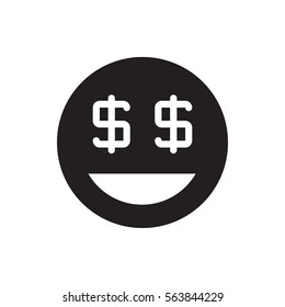 dollar smiley icon illustration isolated vector sign symbol