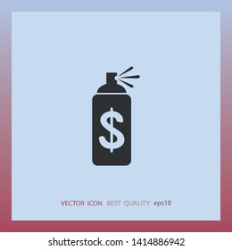 dollar spray vector icon, web design element
