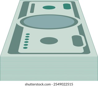 Dollar stack color icon. Savings cash banknotes