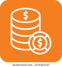 Dollar stack Vector Icon Design Illustration