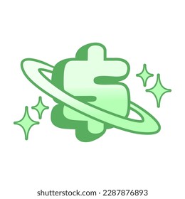 Dollar Stars Patch V63 Patch Streetwear, Urban Design Green Colors Patch Commercial Use