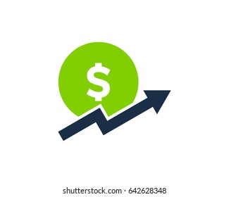 Dollar Up Stock Market Icon Logo Design Element