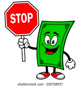 Dollar with Stop Sign