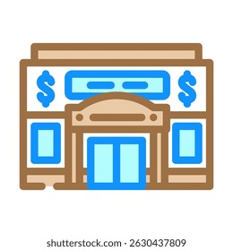 dollar store shop color icon vector. dollar store shop sign. isolated symbol illustration