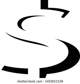 The dollar symbol is brightly shaded