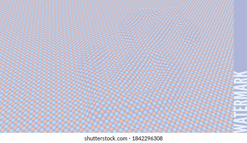 Dollar-Symbol wird aus gepunktetem Muster hervorgegangen. Digitales Wasserzeichen für Sicherheitspapiere, Zertifikate, Gutscheine oder Banknoten. Generative Computerkunst. 3D-Vektorgrafik. 