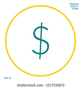 Dollar symbol icon. Graphic elements for your design