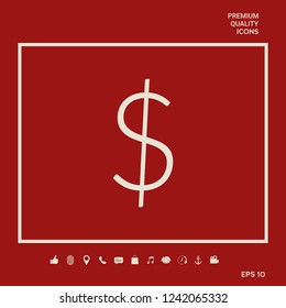 Dollar symbol icon. Graphic elements for your design