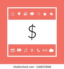 Dollar symbol icon. Graphic elements for your design
