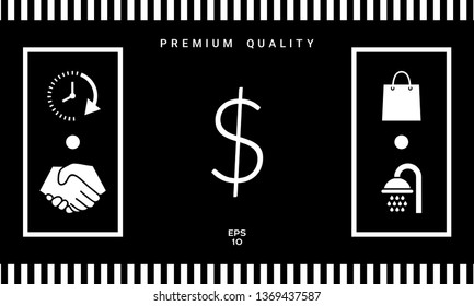 Dollar symbol icon. Graphic elements for your design