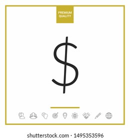Dollar symbol icon. Graphic elements for your design