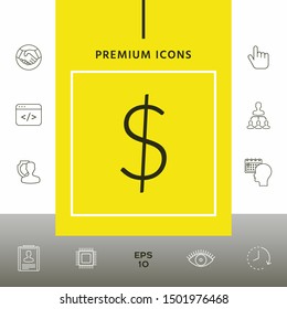 Dollar symbol icon. Graphic elements for your design