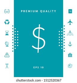 Dollar symbol icon. Graphic elements for your design